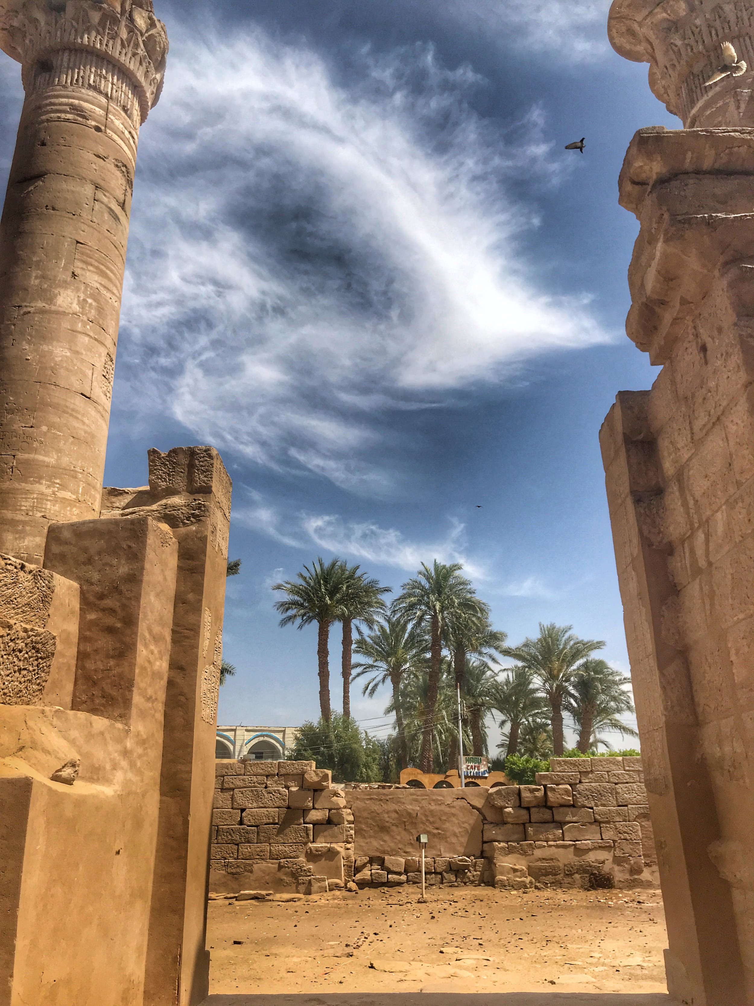 The exterior wall is yet another sign that Medinet Habu was built to resemble a fortress