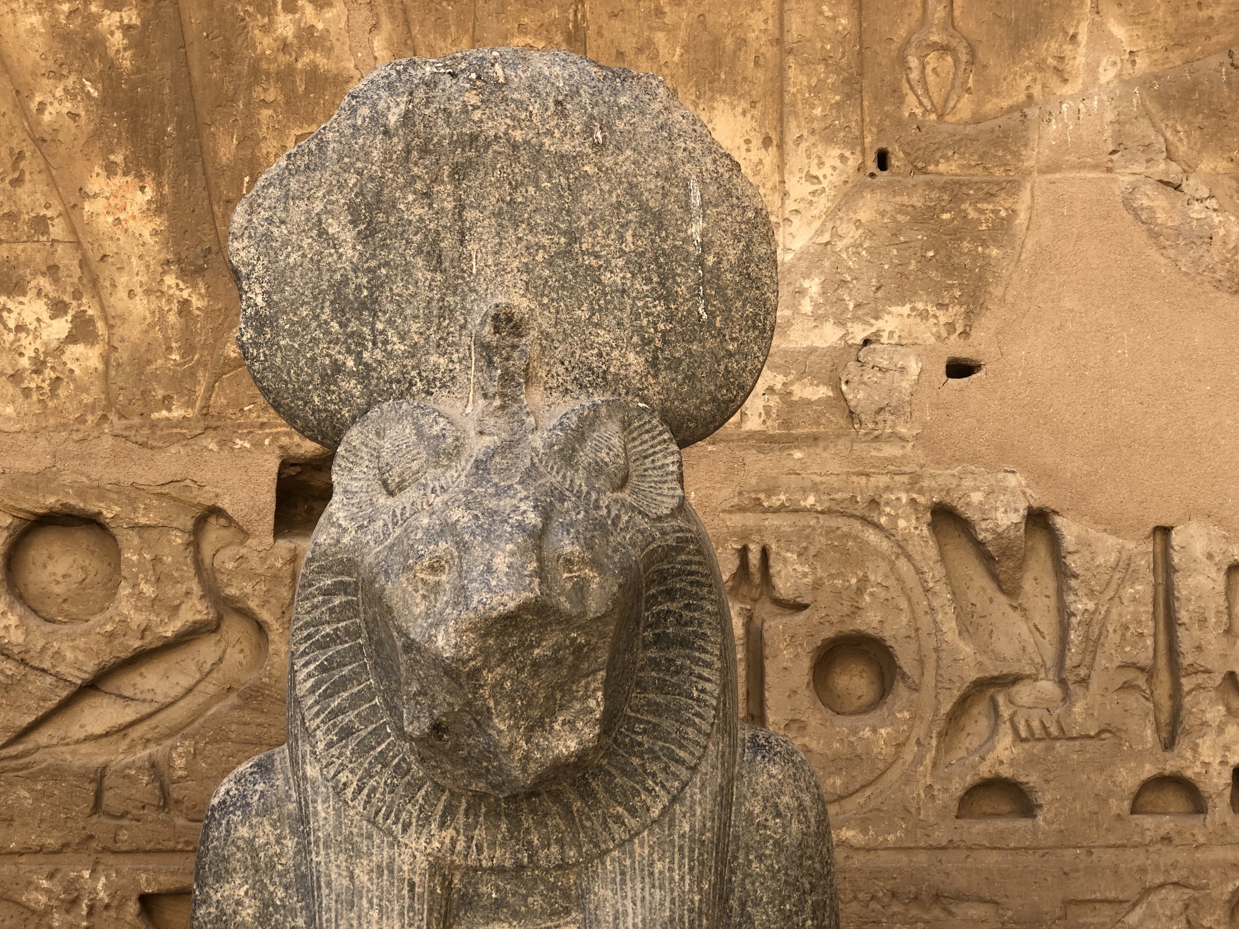Aside from towering depictions of pharaohs, you don’t see many statues in temples