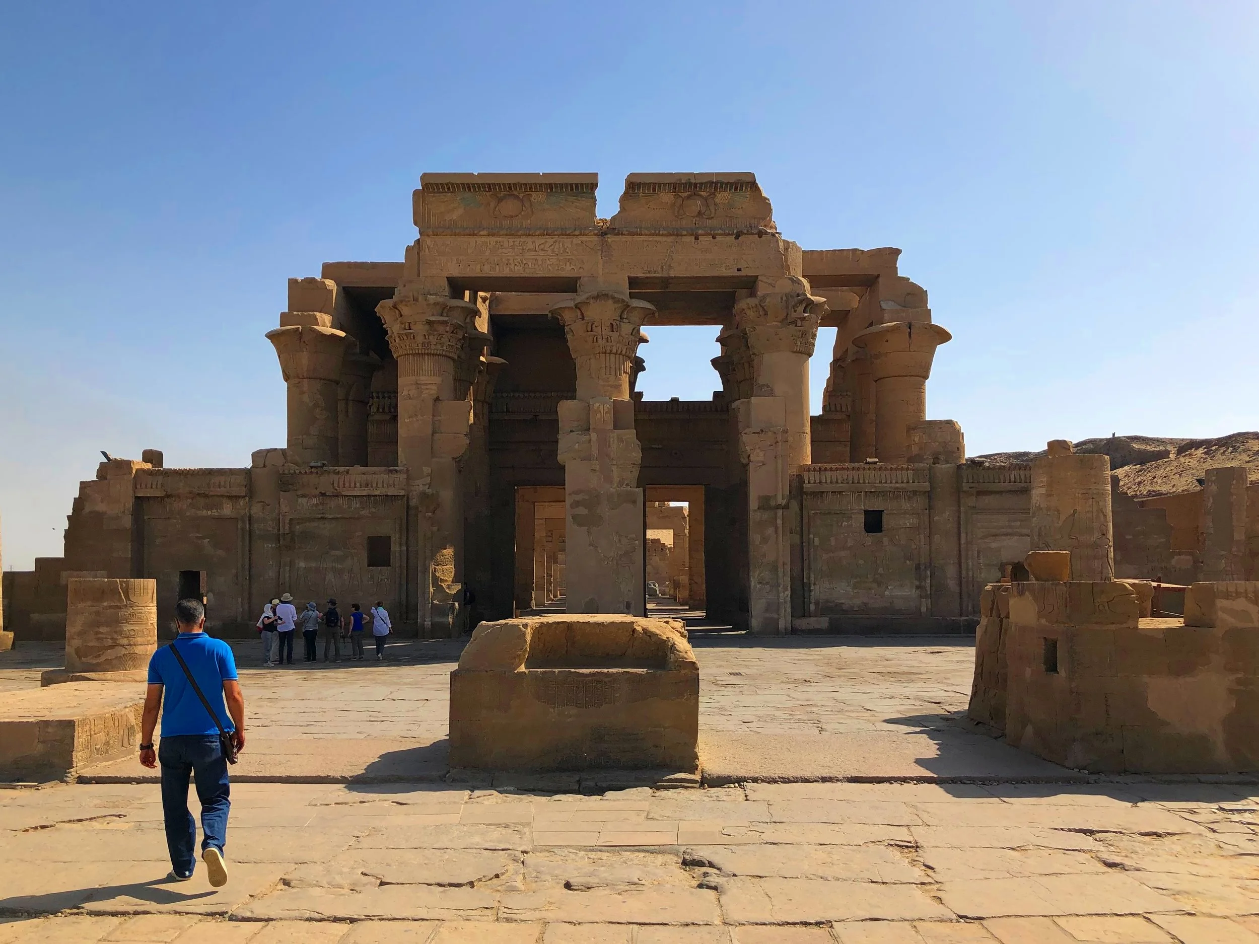 The symmetry of the temple, half devoted to Sobek, half to Horus, is a large part of Kom Ombo’s appeal
