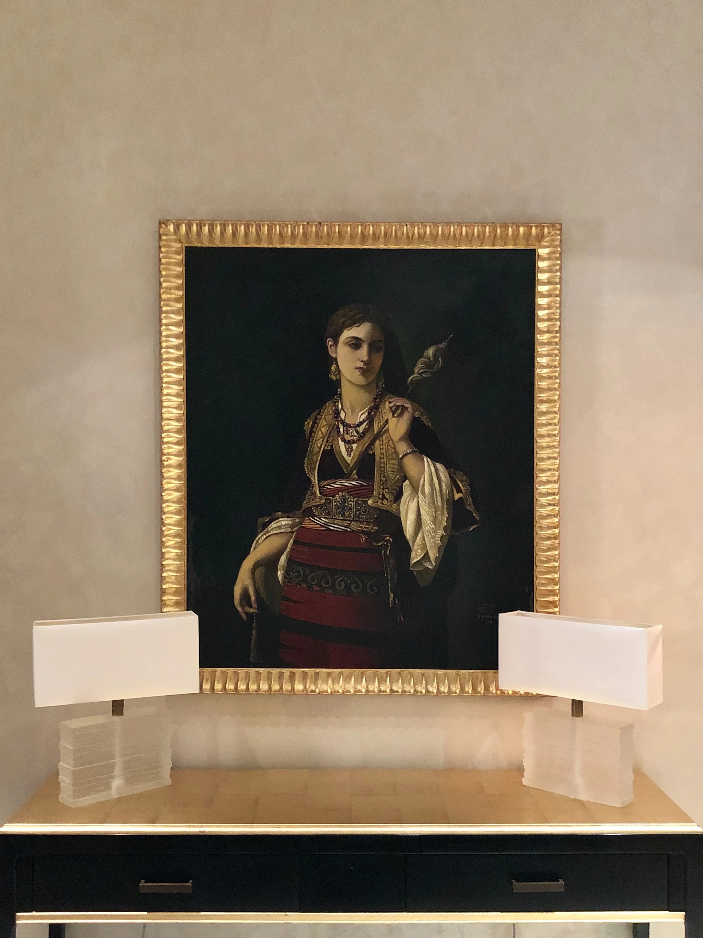 This painting hangs in the Agatha Christie suite at the Old Cataract. You, too, can stay there for a mere $8,000 a night!