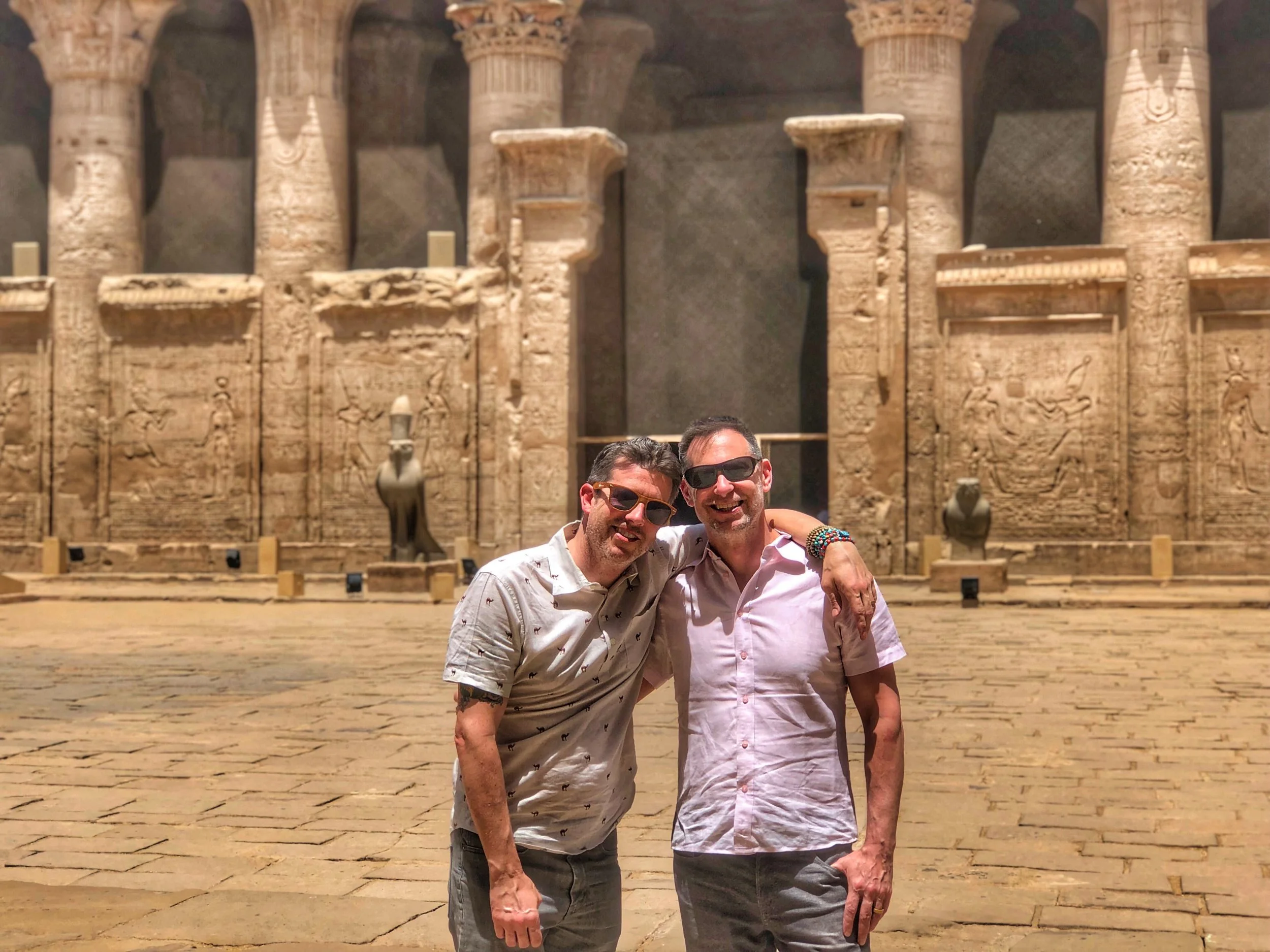 Wally and Duke hired a driver and guide to take them from Aswan to Luxor, stopping at Kom Ombo and Edfu on the way up
