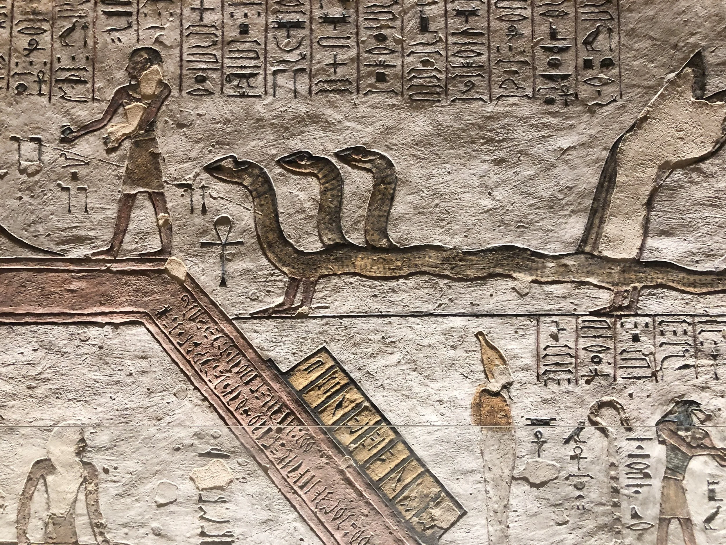 Some of the carvings depict the monsters and deities of the underworld
