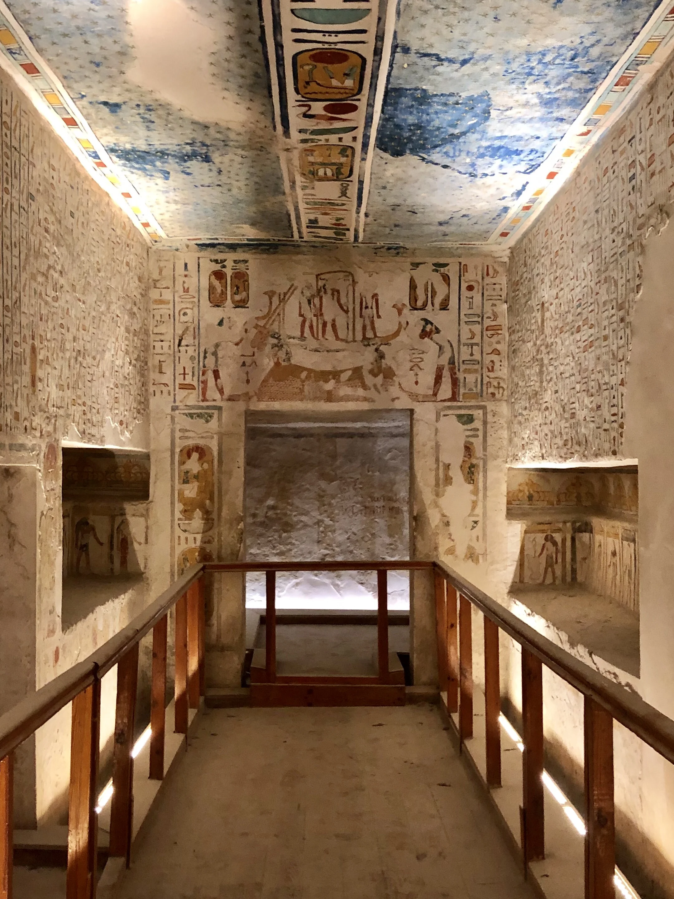 A glimpse into burial chamber of Ramesses IV