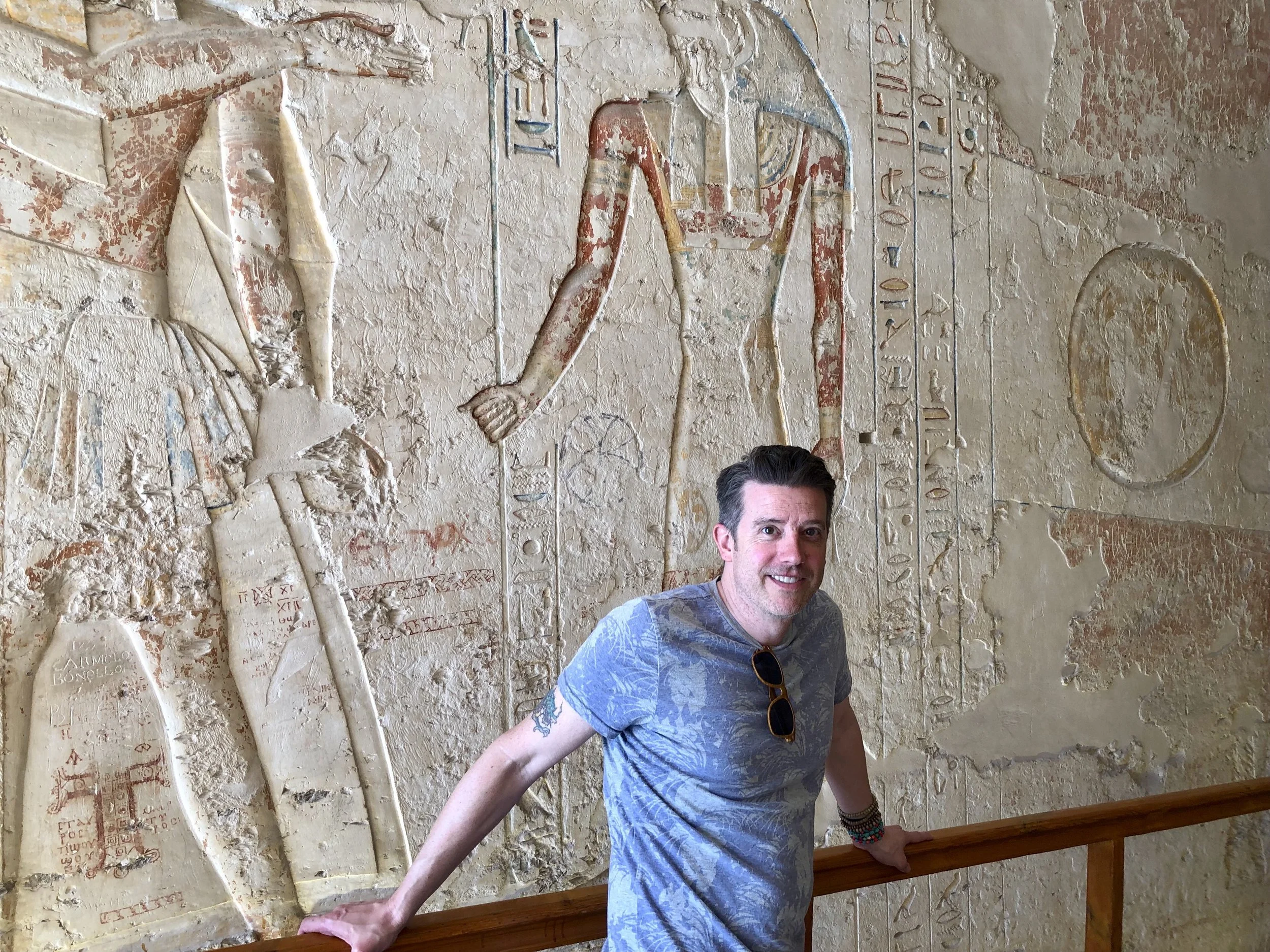 Wally near the tomb’s entrance