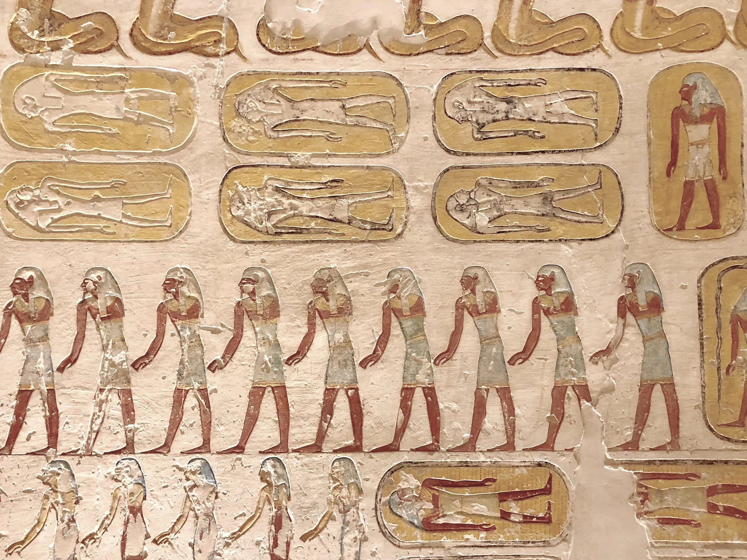 Ancient Egyptians believed that paintings could come to life — no need to bury servants alive; just draw them on the wall!