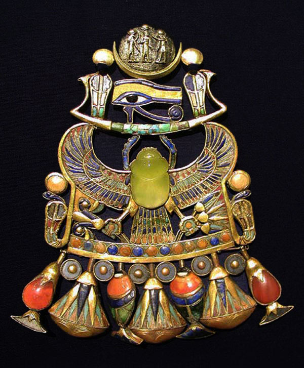 The scarab on this necklace was created by a meteorite crash!