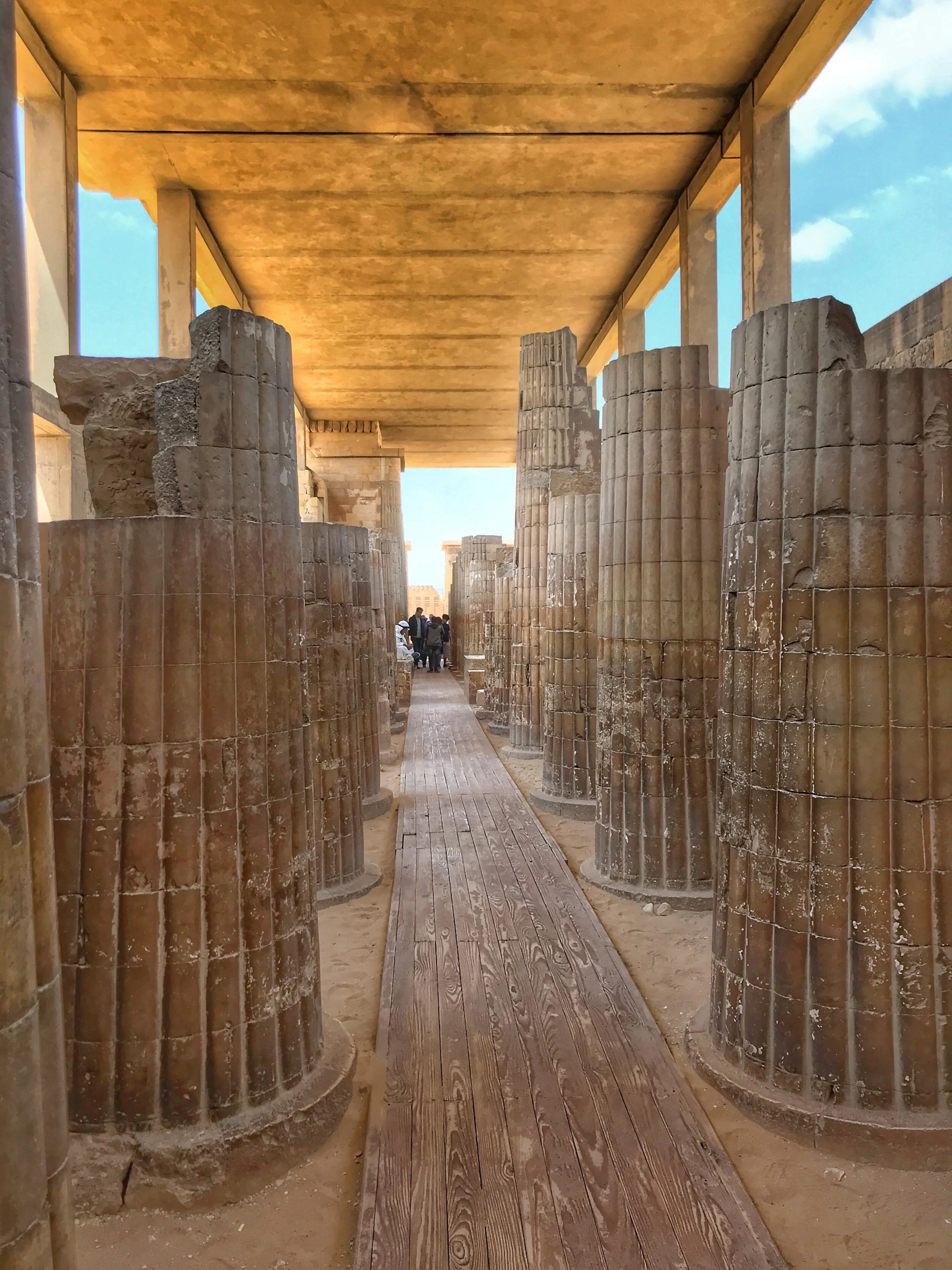 The columns at Djoser’s complex aren’t in the best shape