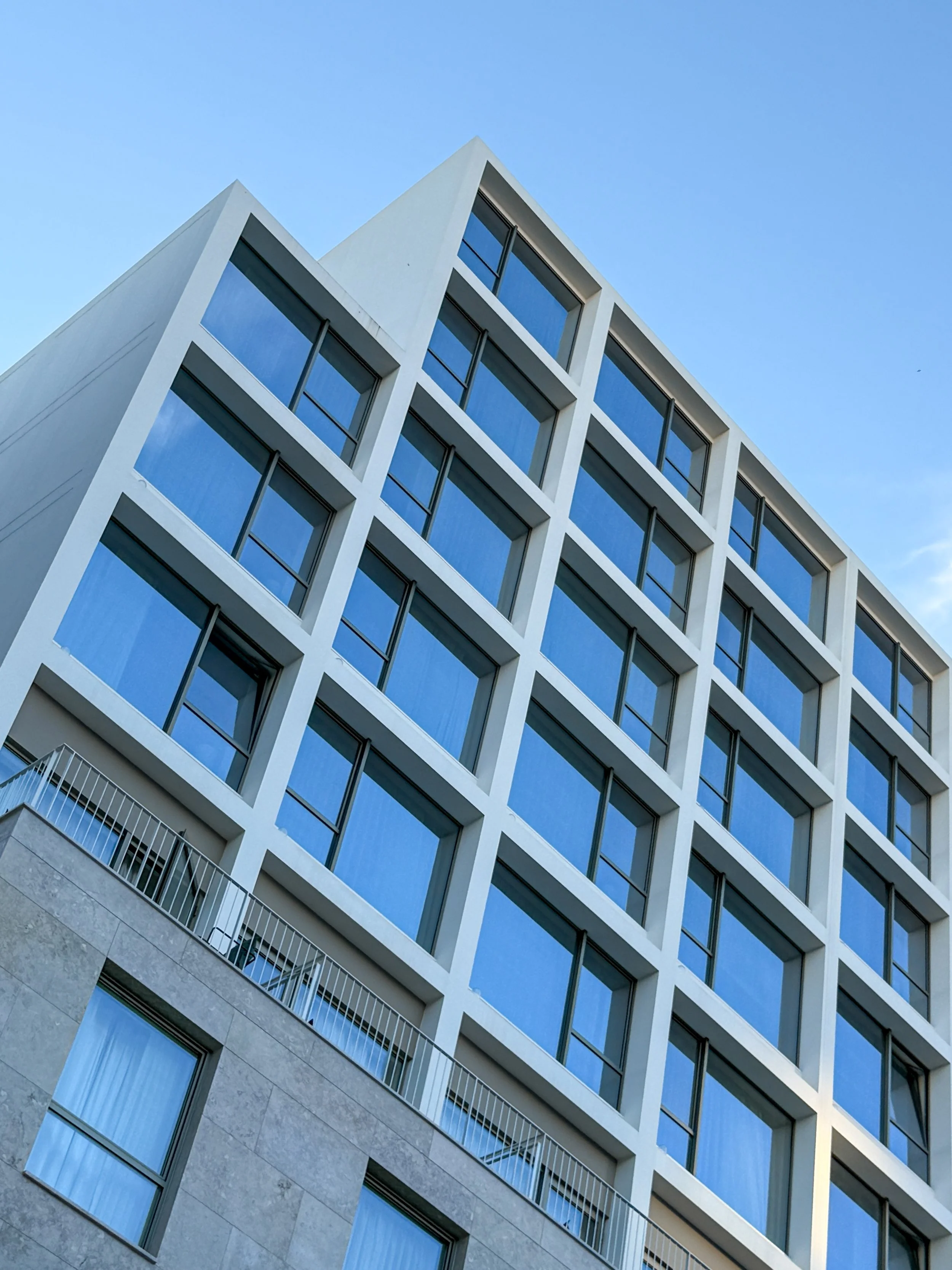 Part of the modern structure at Locke de Santa Joana in Lisbon