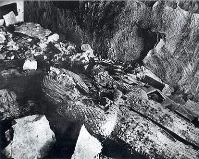 The desecrated sarcophagus in Tomb 55 in the Valley of the Kings