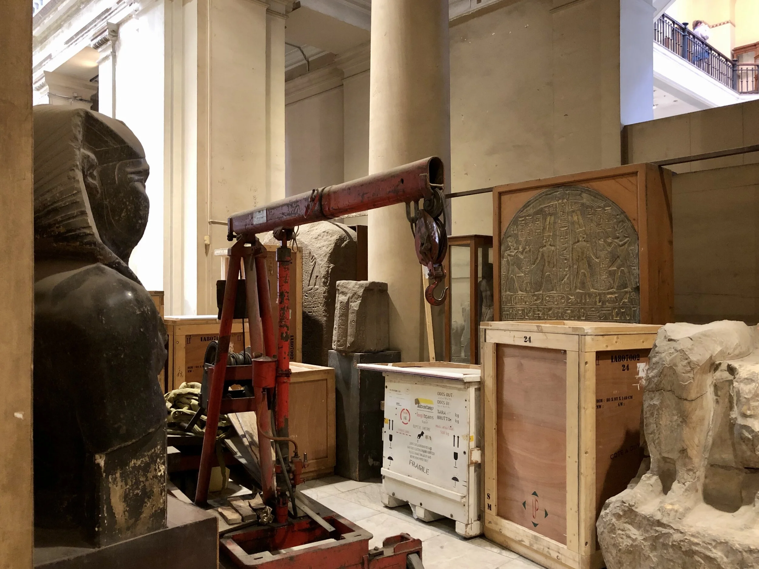 Peek behind a wall partition and you’ll see just how disorganized the Egyptian Museum is