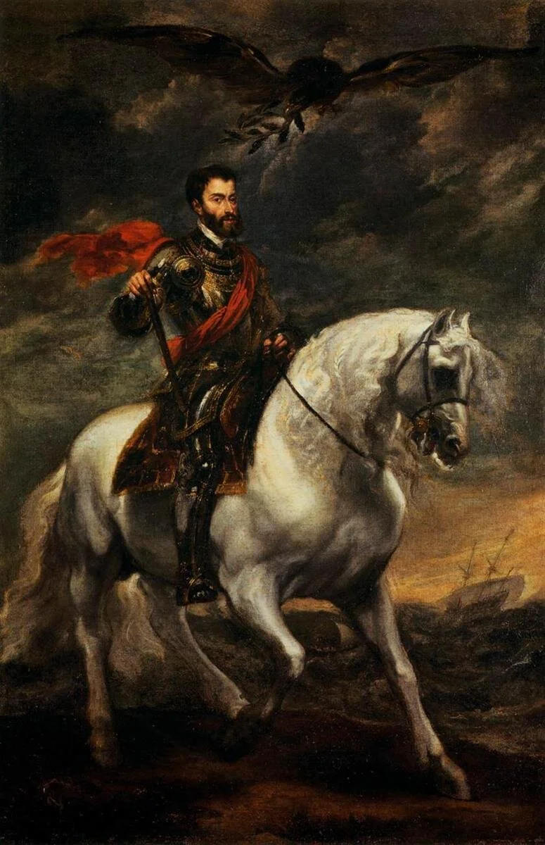 Portrait of Charles V on Horseback by Anthony van Dyck, 1620