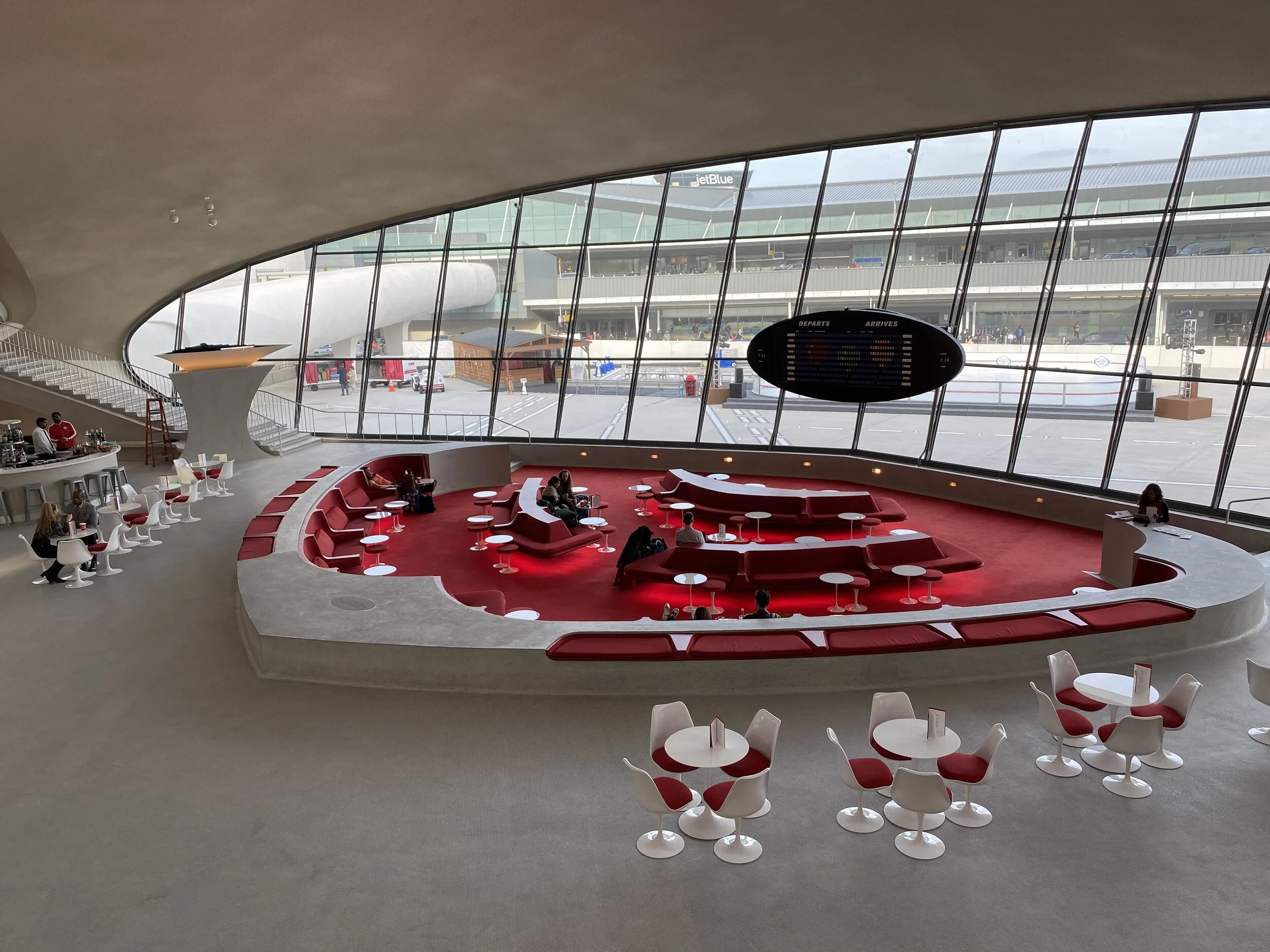 The Sunken Lounge as seen from the second floor.
