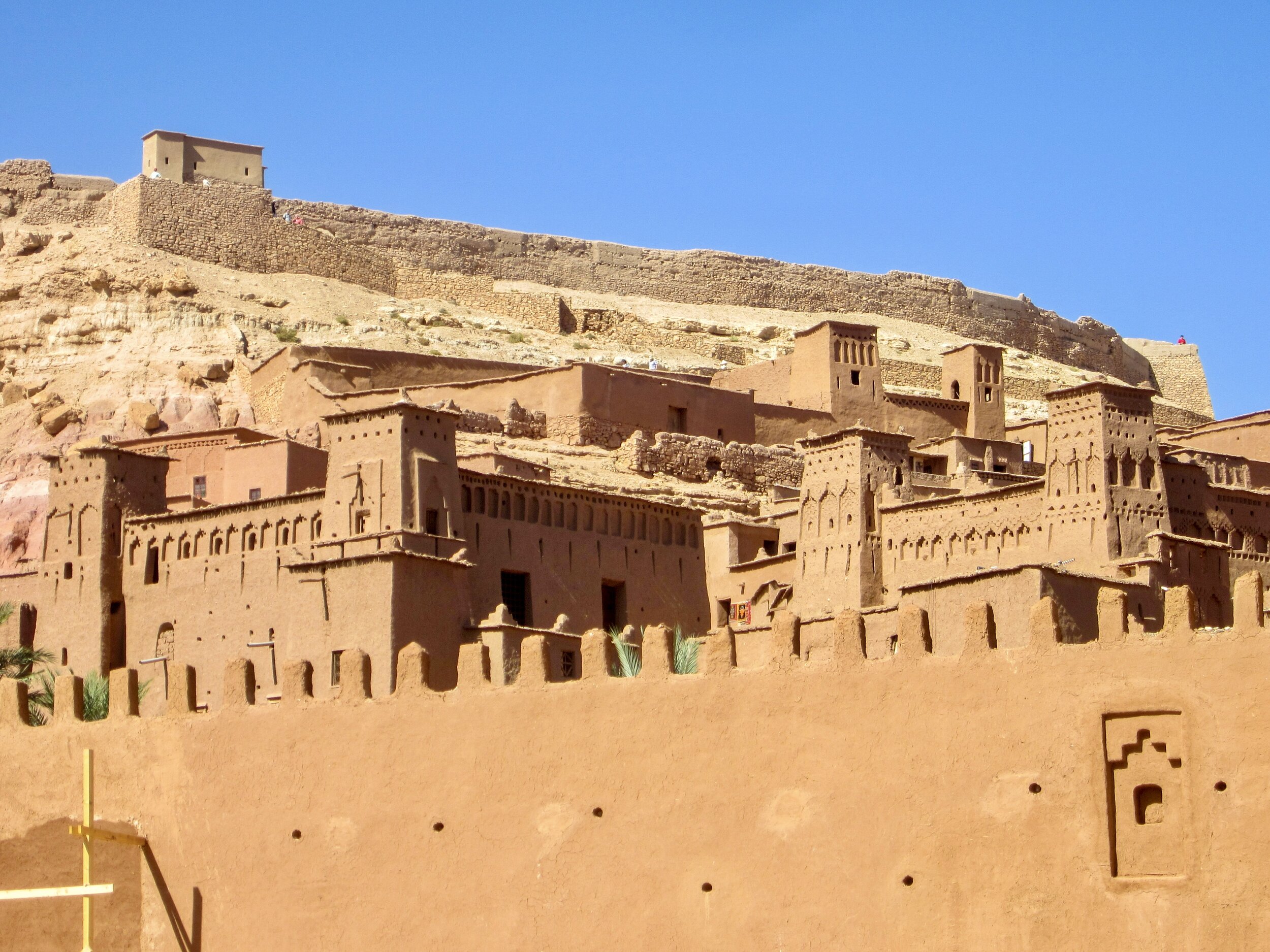 Wally thinks the ancient structures of Aït Benhaddou look like sandcastles.