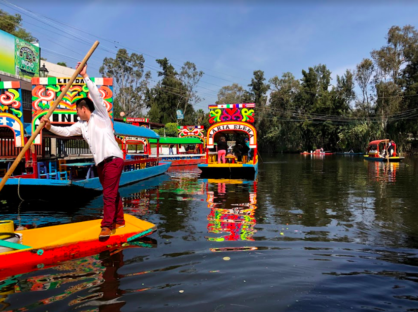 The Xochimilco canals are some of the only remaining features from Aztec times.