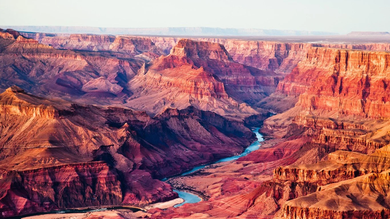 A river running through the Grand Canyon in Arizona