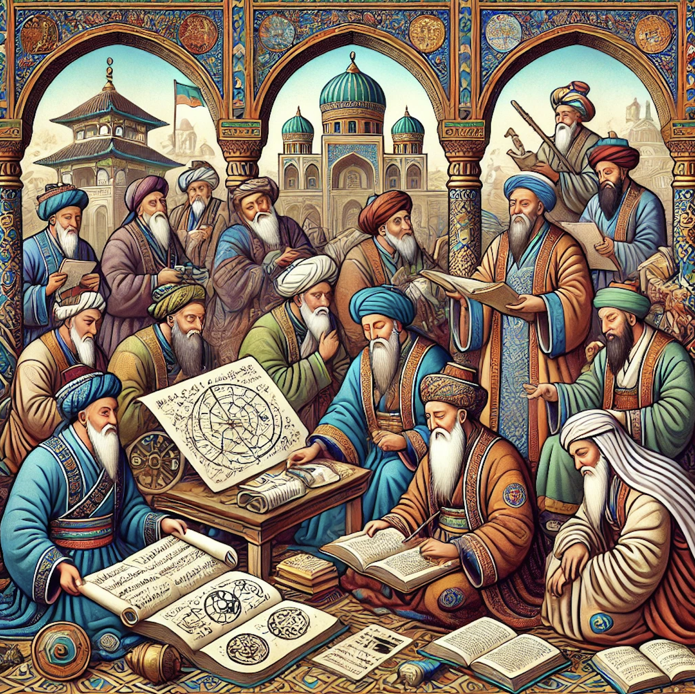 Mongol wise men share their knowledge about astronomy and other subjects