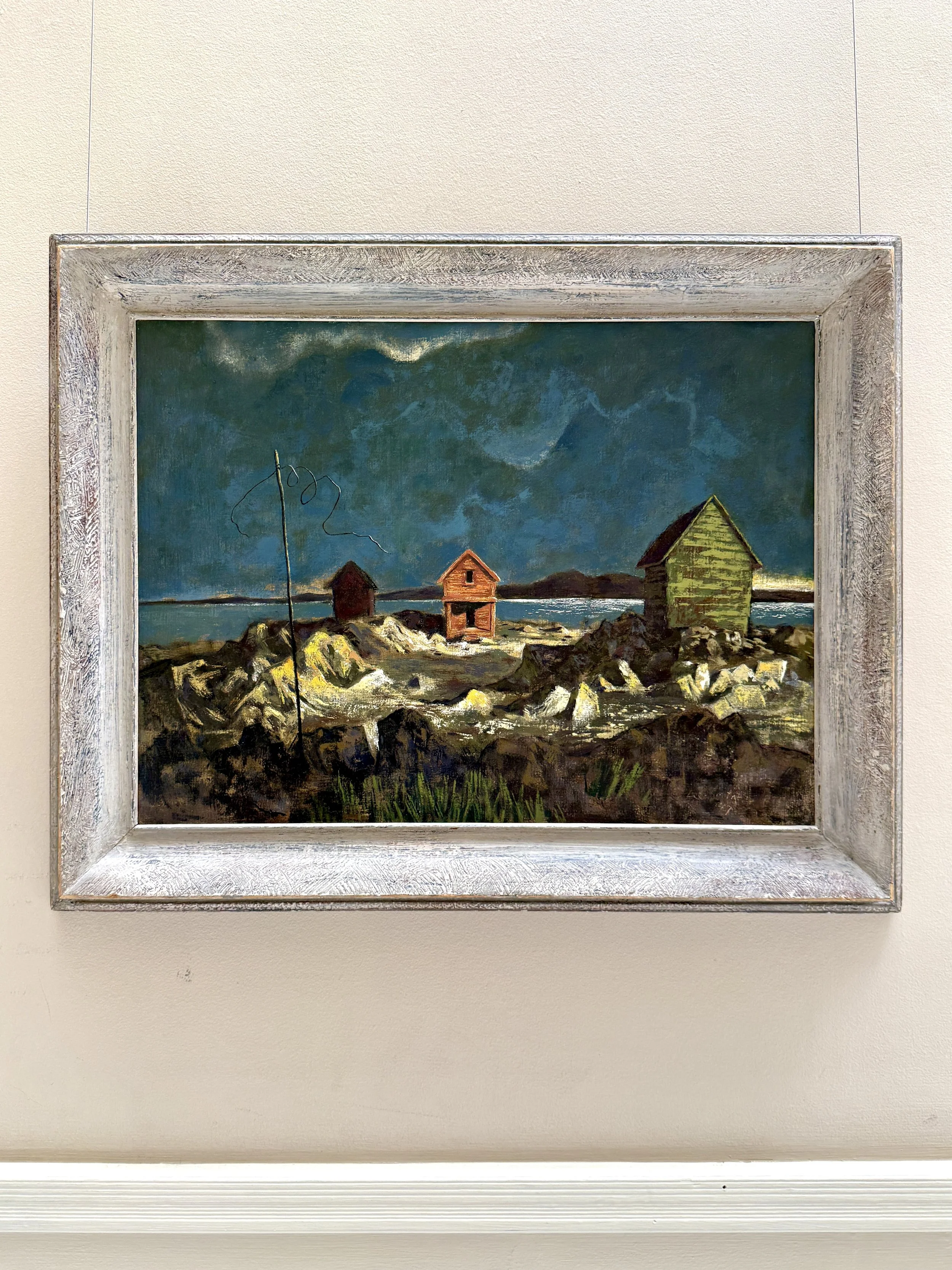 Three Shack Landscape by Hughie Lee-Smith, 1947