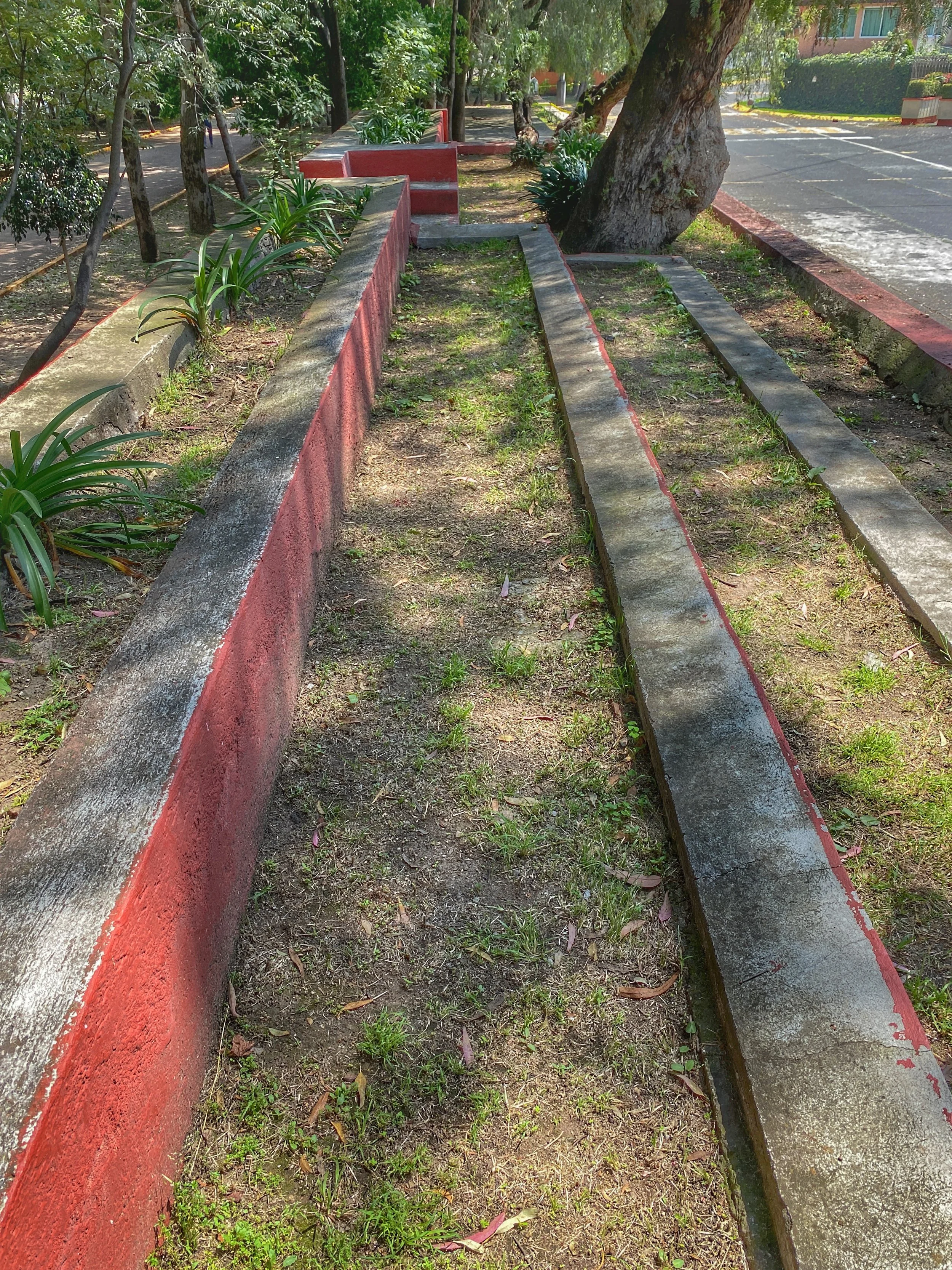 Old viewing stands at Los Gigantes
