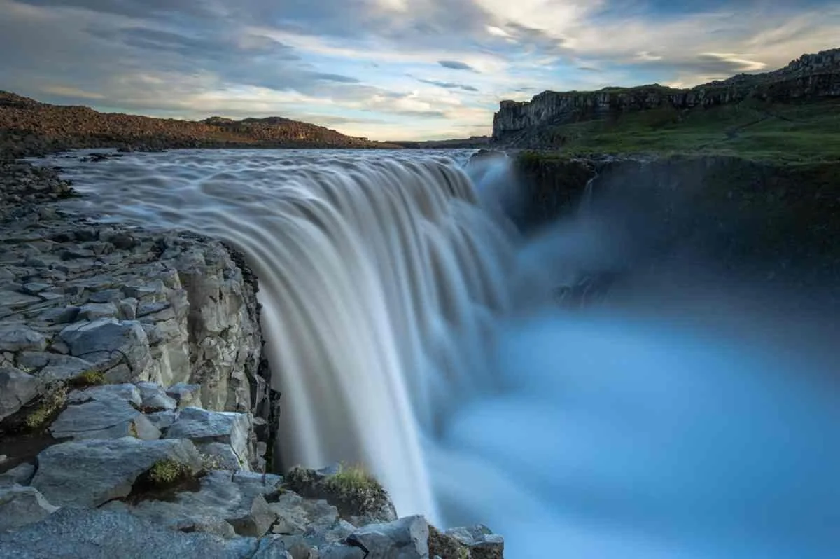 A waterfall at Dettifoss, Iceland