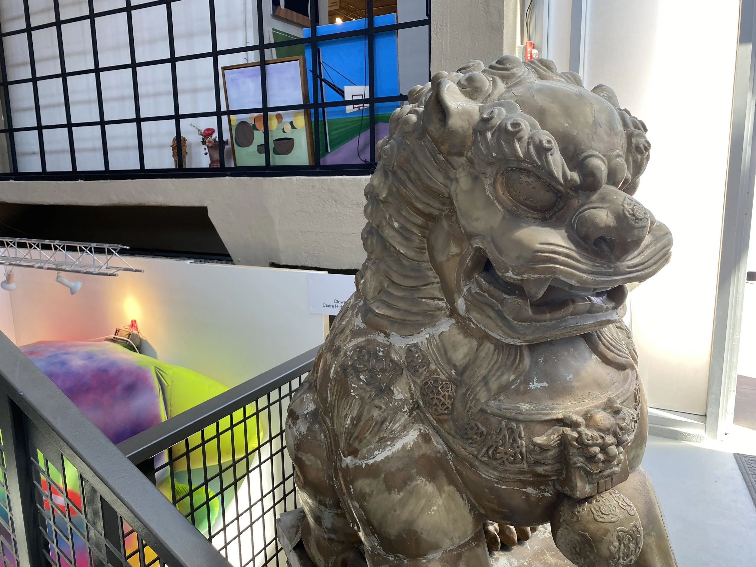 A fu dog at Artifact Events during the Other Art Fair in Chicago