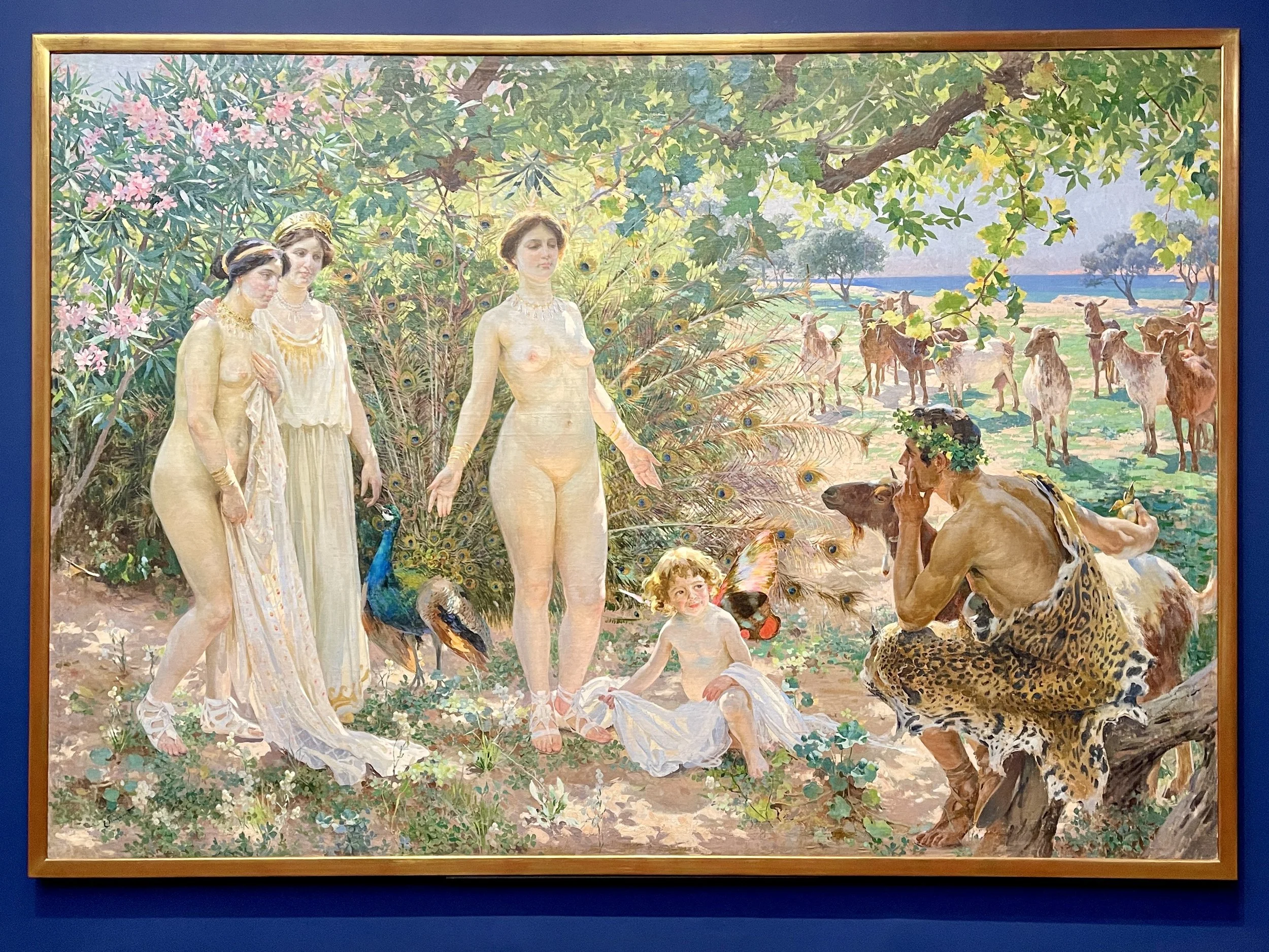 Painting of the Judgement of Paris at the Museo de Malaga