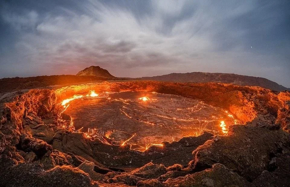 The crater of Erta Ale volcano in Ethiopia