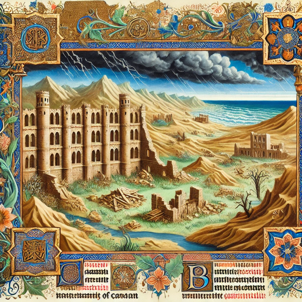 The land of Canaan in ruins