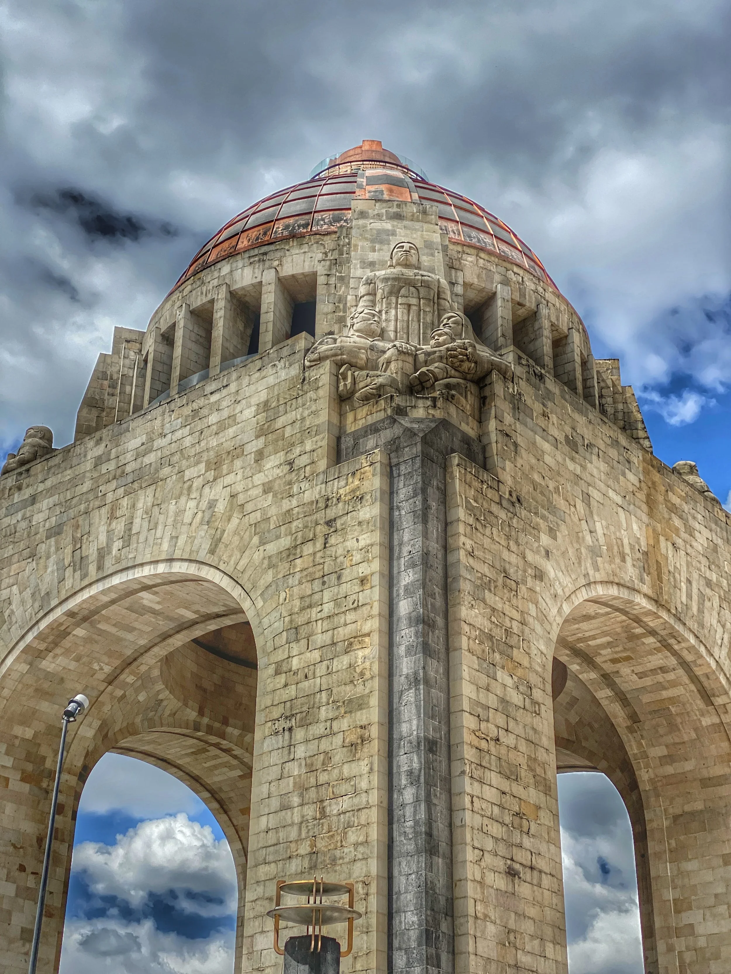 The top of the Monumento a la Revolución in Mexico City
