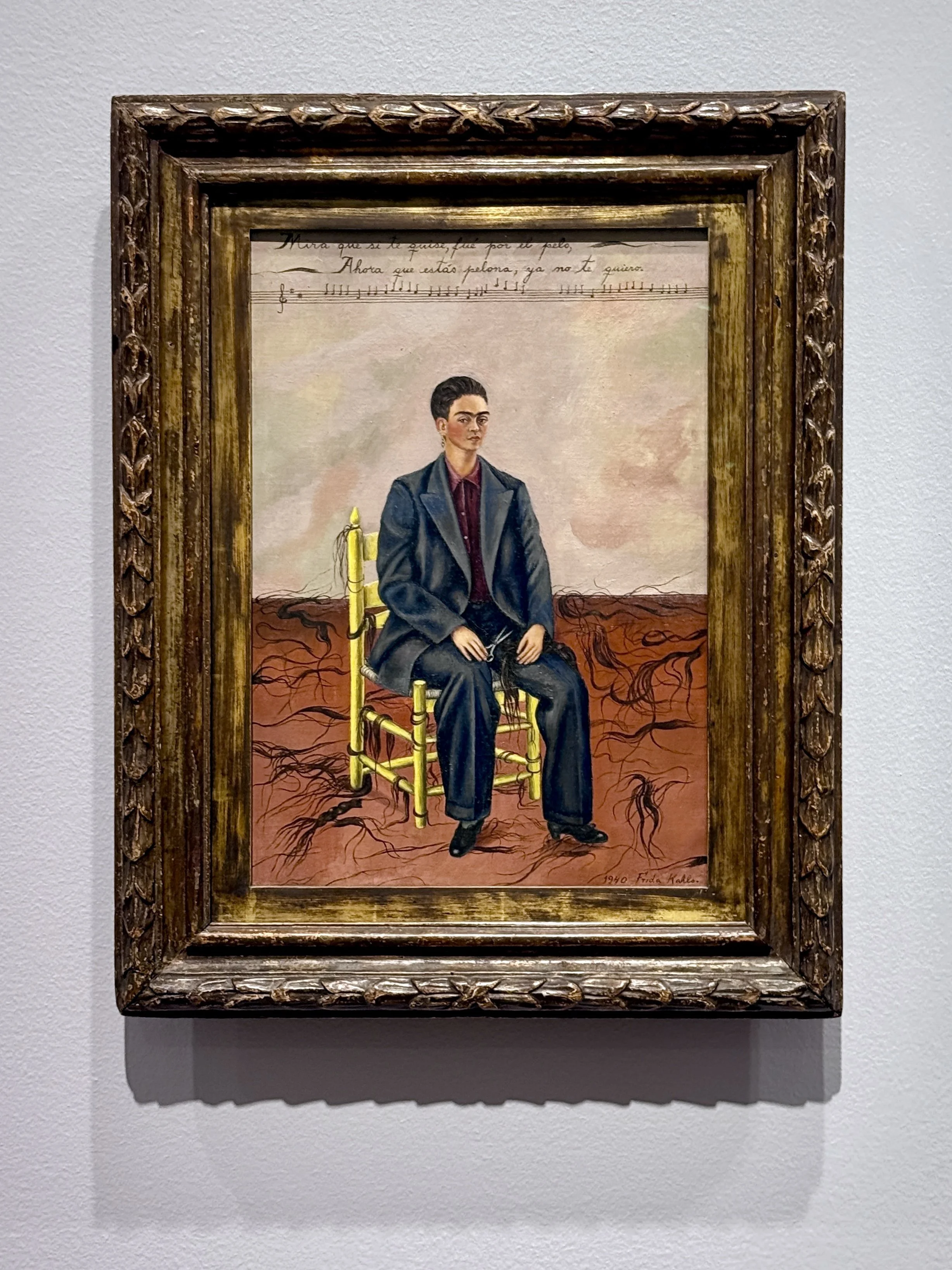 Self-Portrait With Cropped Hair by Frida Kahlo, 1940