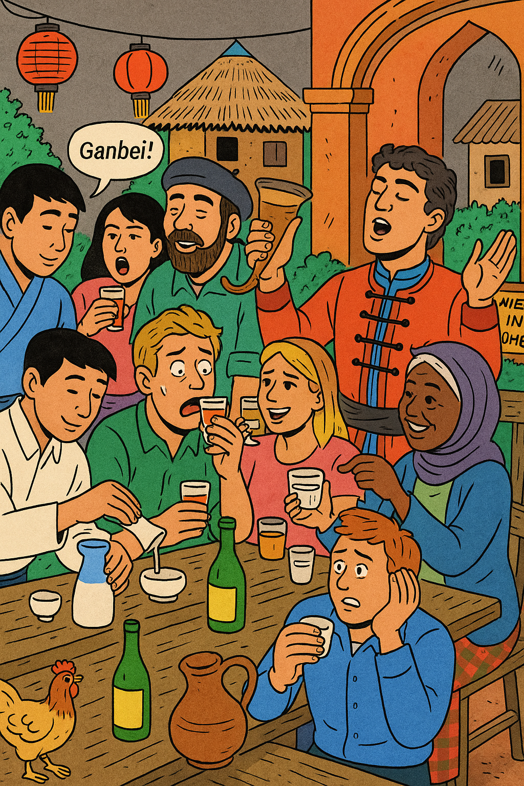 People from around the world try to follow drinking etiquette