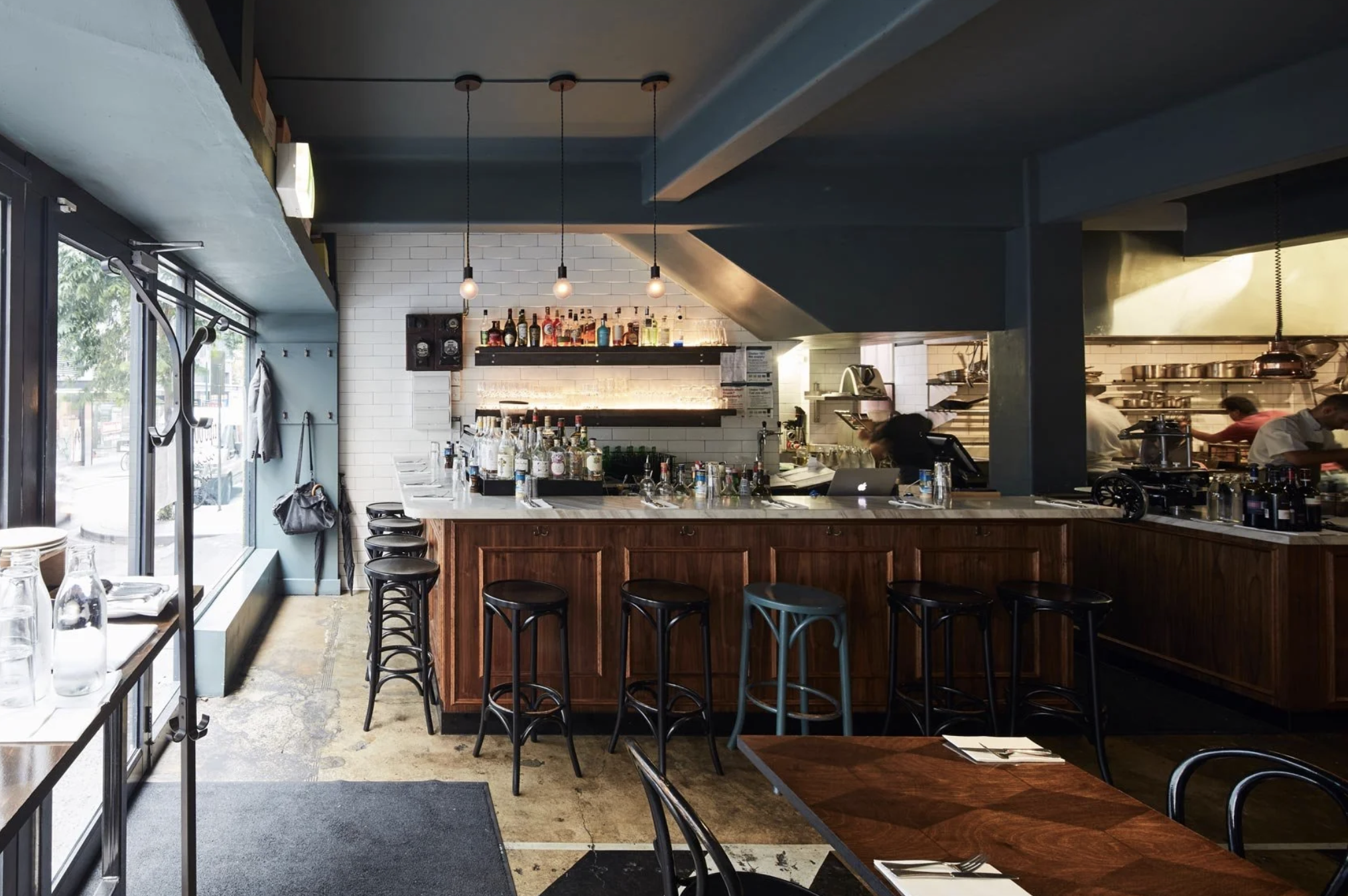 The interior of Tipo 00 in  Melbourne, Australia, including the bar