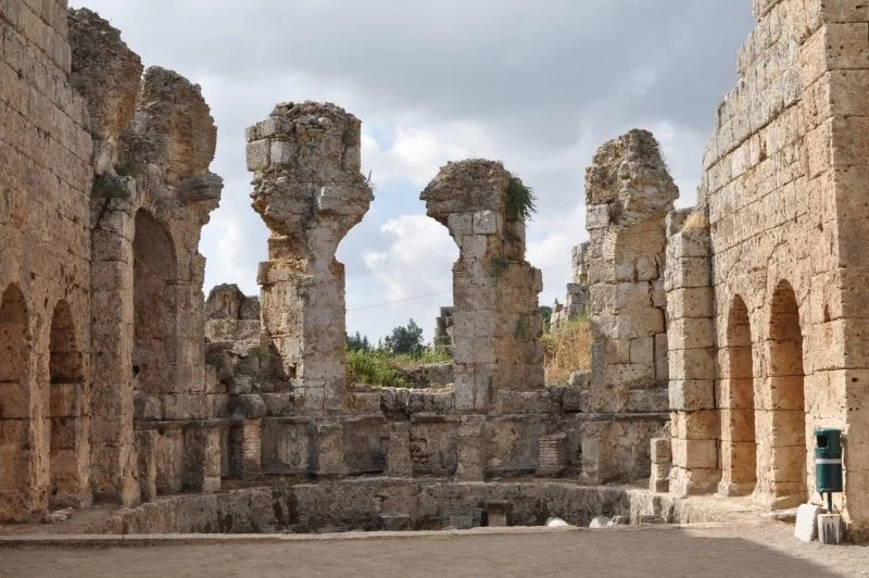 Ruined arches in Perge, Turkey
