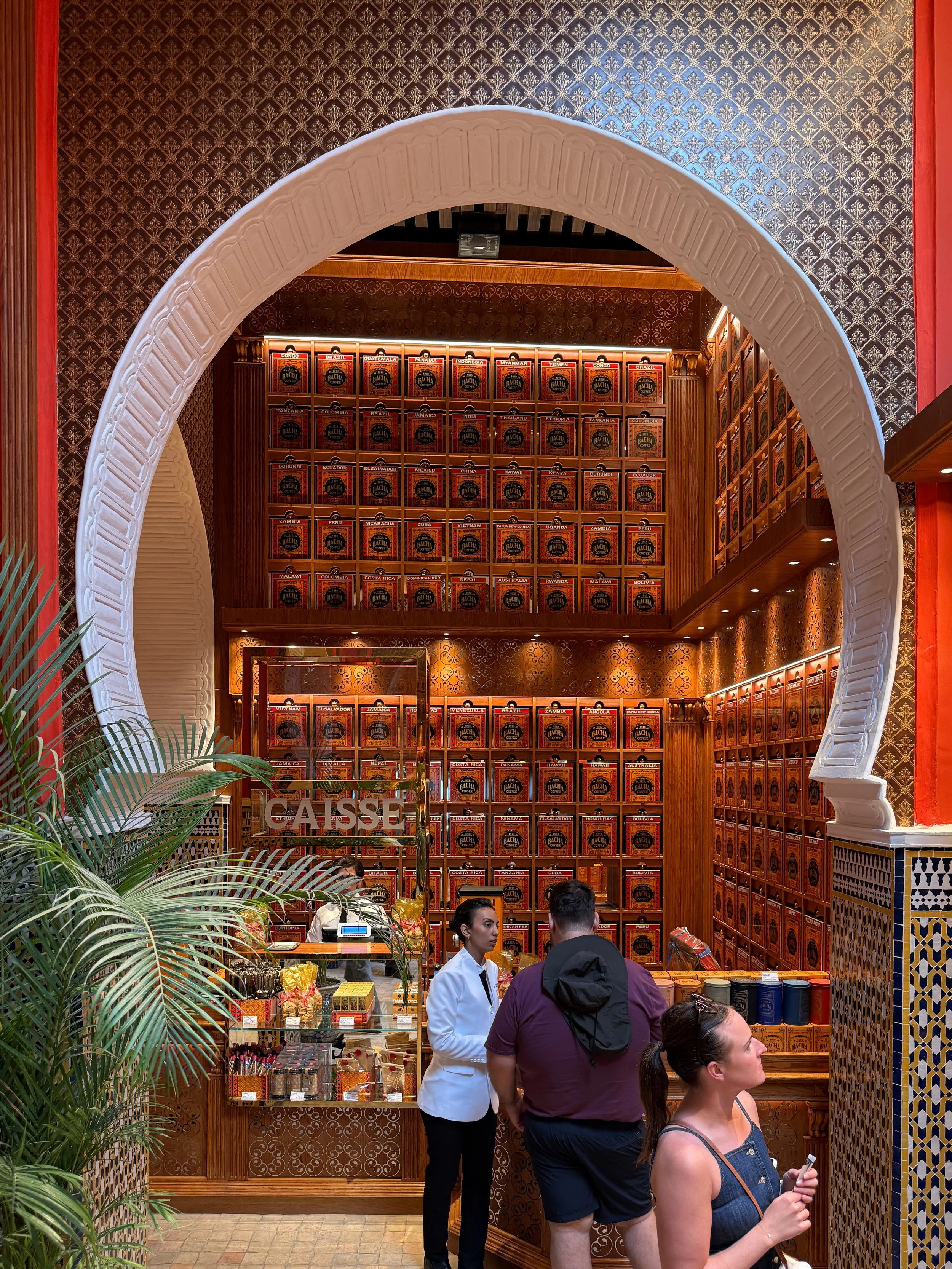 The coffee store for Bacha Coffee at Dar el Bacha in Marrakech