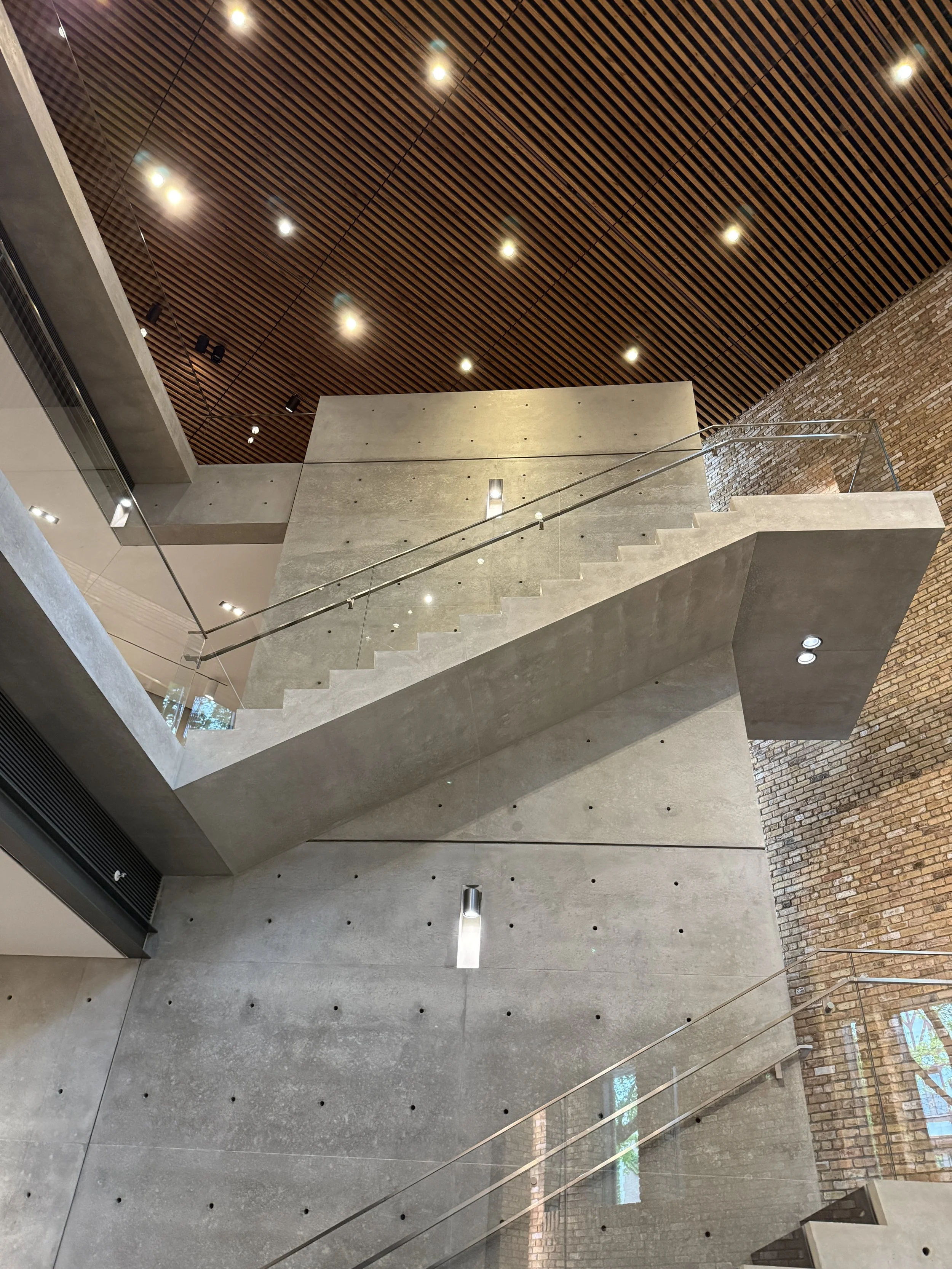 The Tadao Ando-designed stairwell at Wrightwood 659 in Chicago