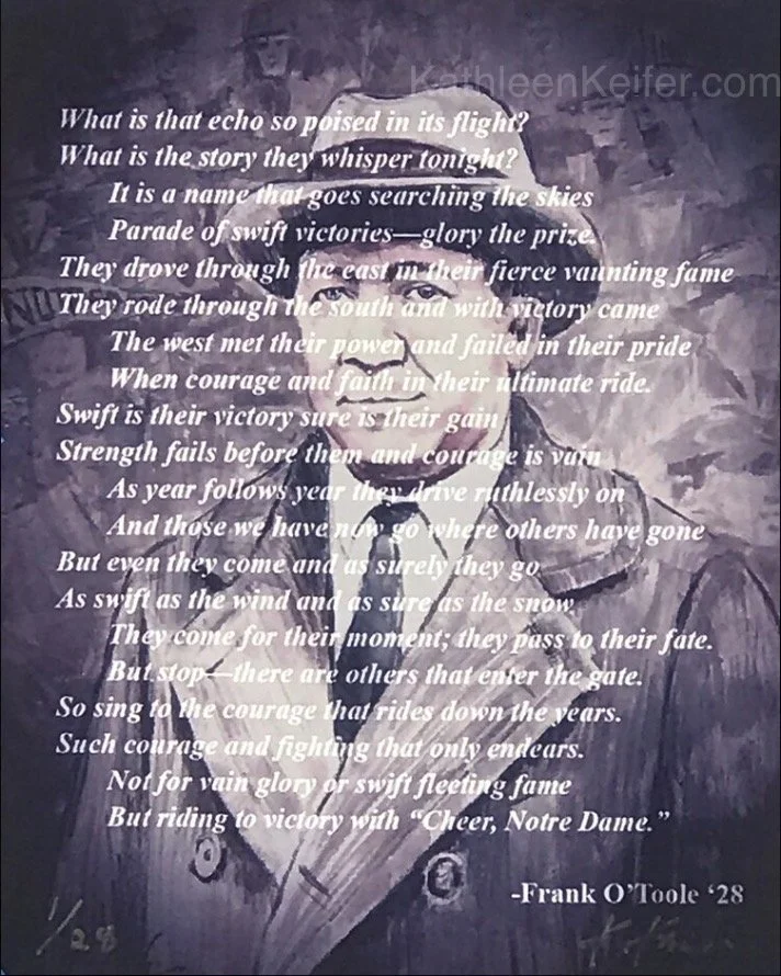 Frank O'Toole'28 poem for Knute Rockne LE 28
