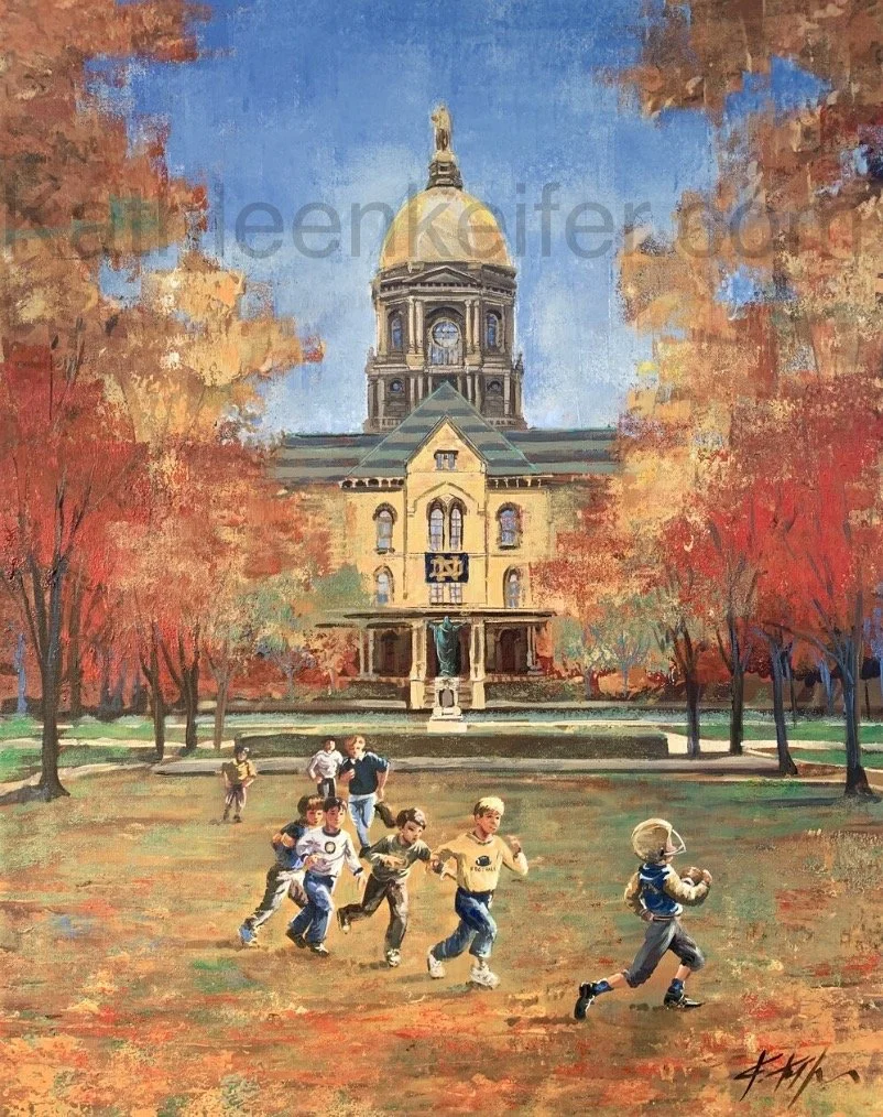 Touch Football Game, Saturday Morning at Notre Dame LE 100 24x30 WM.jpeg