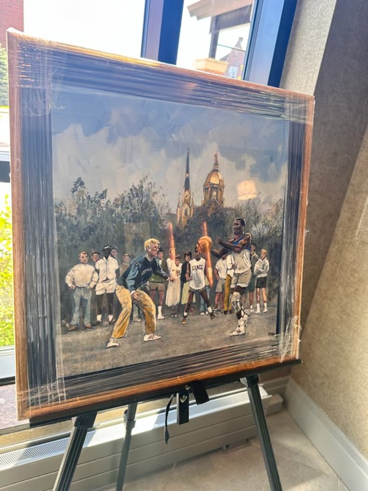 Bookstore Basketball with Tim Brown and Lou Holtz LE 100 Framed