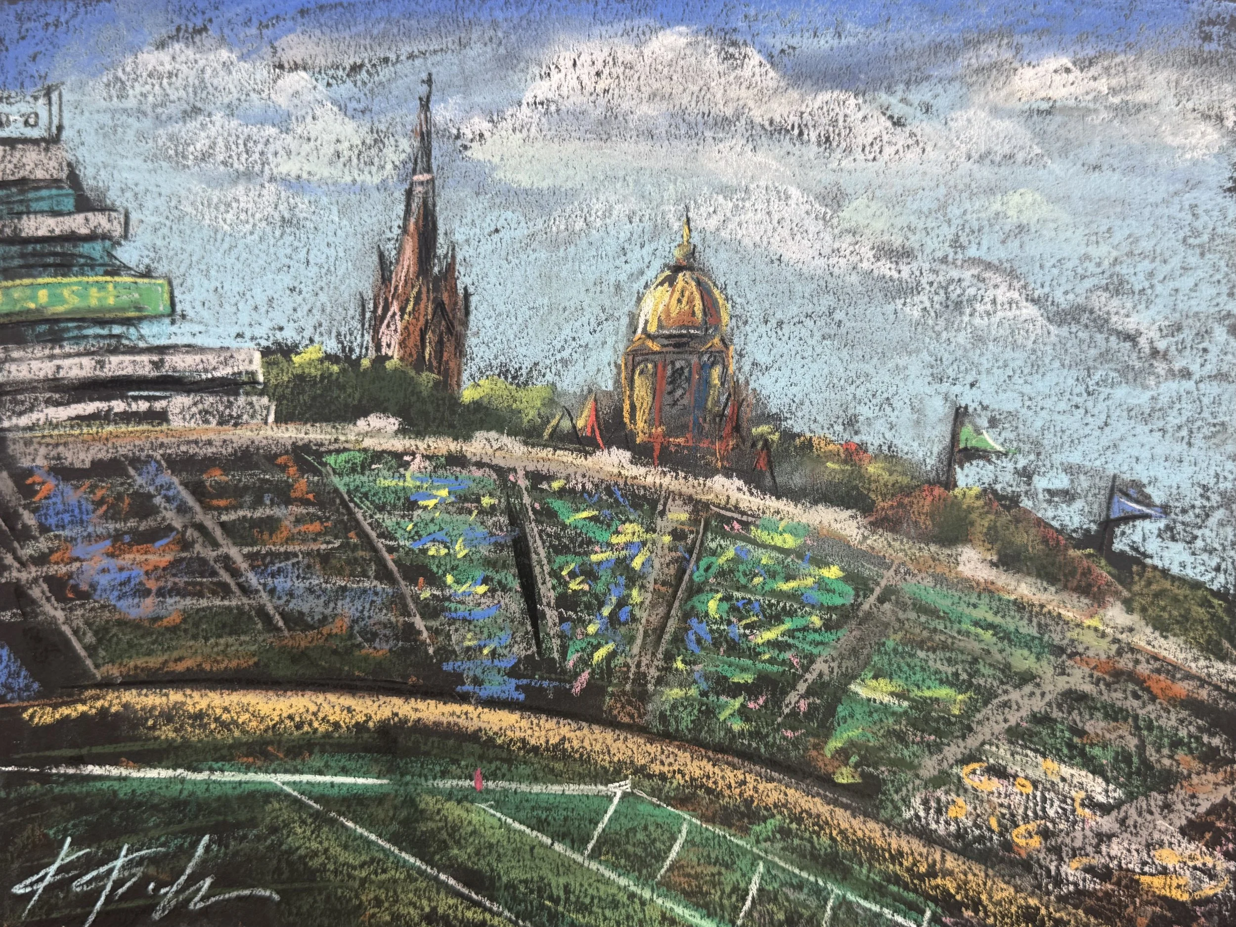Notre Dame Stadium View 9" x 12".jpeg