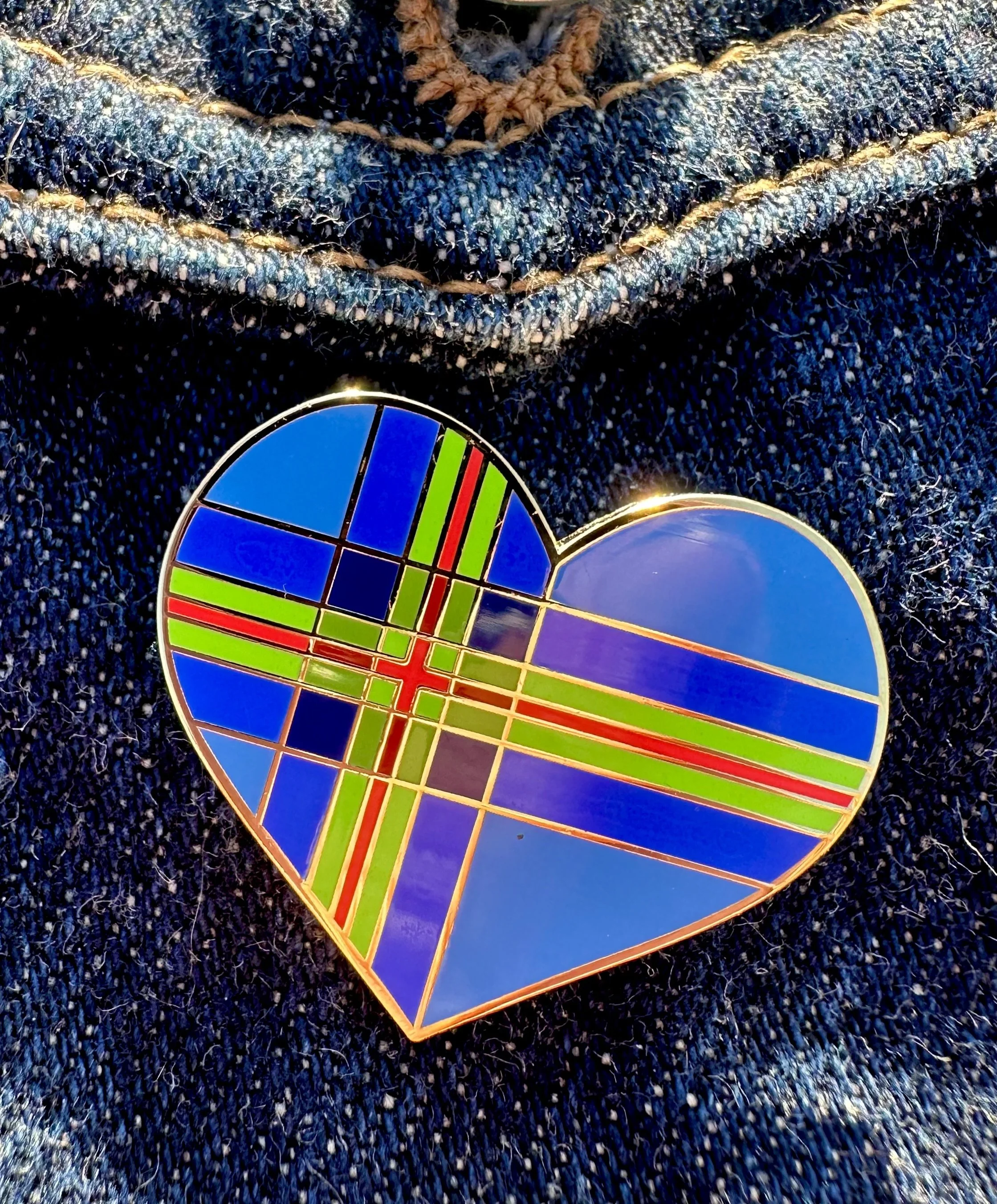 Cross My Heart  Enamel Pin (set of two)