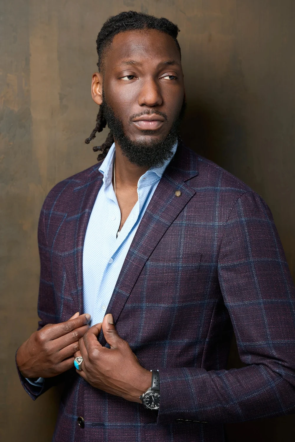 Outdoor professional headshot of Hassan Dieme in Charlotte by mjwphoto