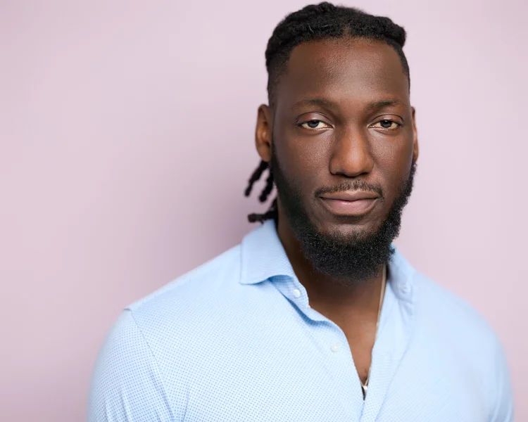 South End Charlotte headshot of Hassan Dieme by mjwphoto