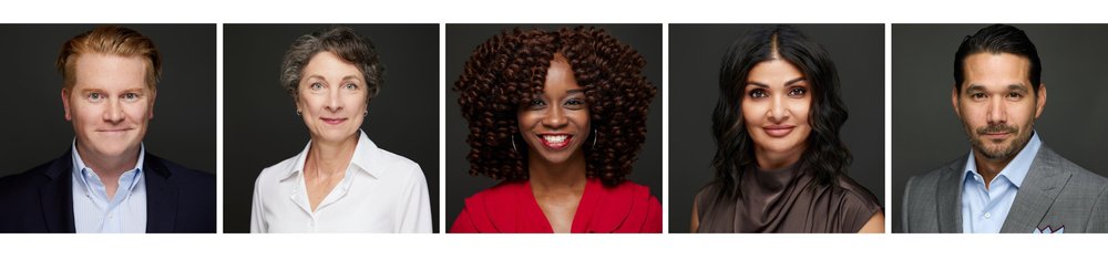 Variety of professional headshots for personal branding in Charlotte by mjwphoto