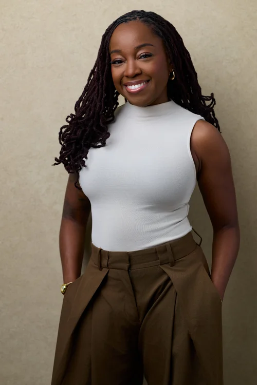 Executive branding portrait on warm neutral backdrop, Charlotte NC headshot session