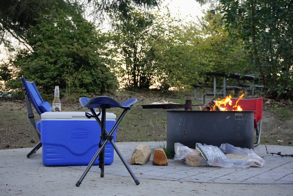 Campfire at Belfair State Park