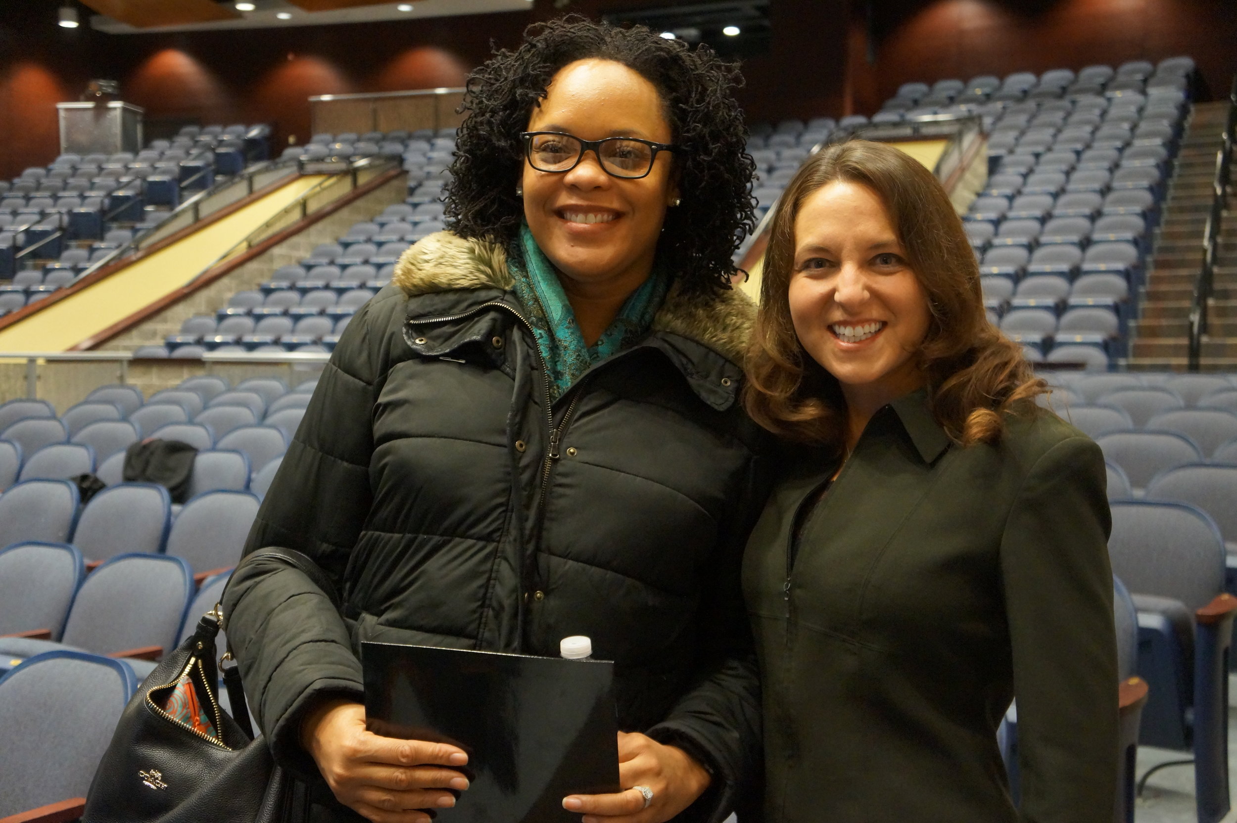 CEO Sheri Smith with a Buffalo Public Schools educator.