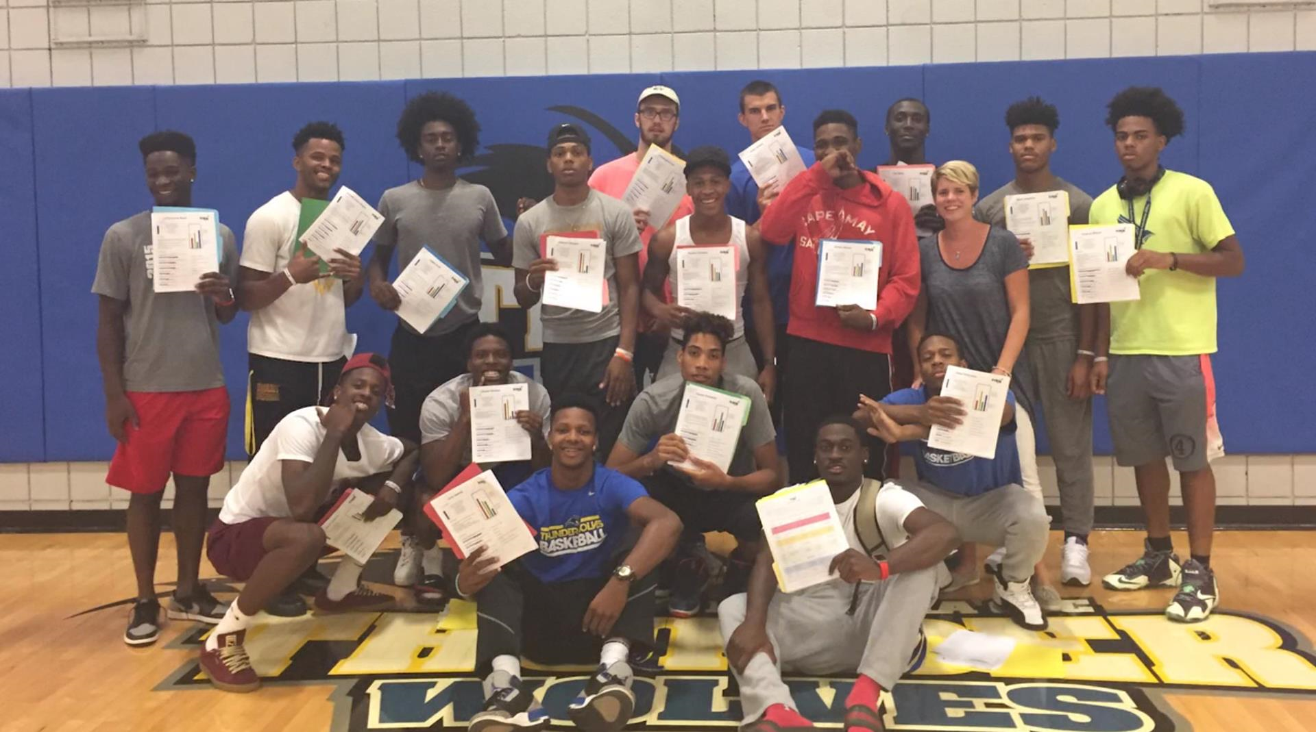 Niagara Community College Basketball Team with their Indigos. 