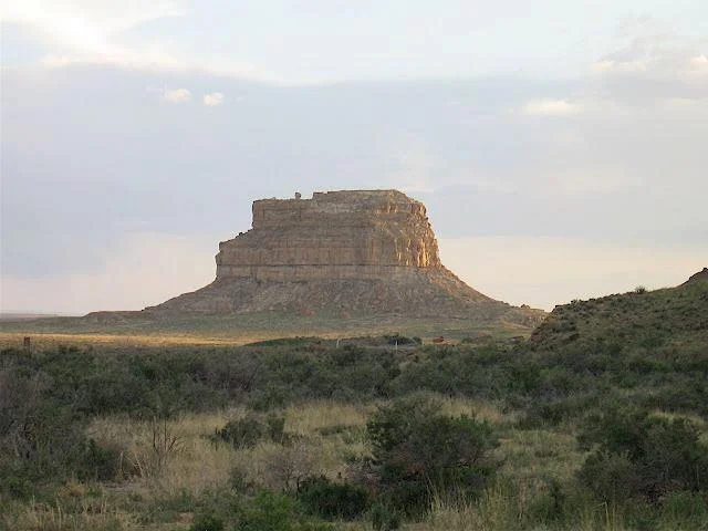 Fajada Butte, in Chaco Culture National Historical Park, New Mexico. Photo by Elyria Little, 2001.