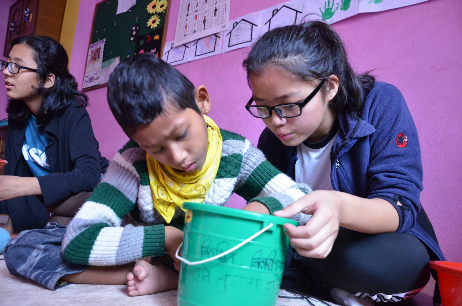KISC Year 9 students visit ABBS, HDCS' school for disabled children. 