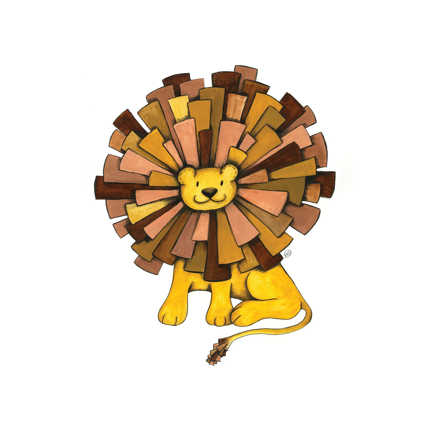 Lucas the lion art print