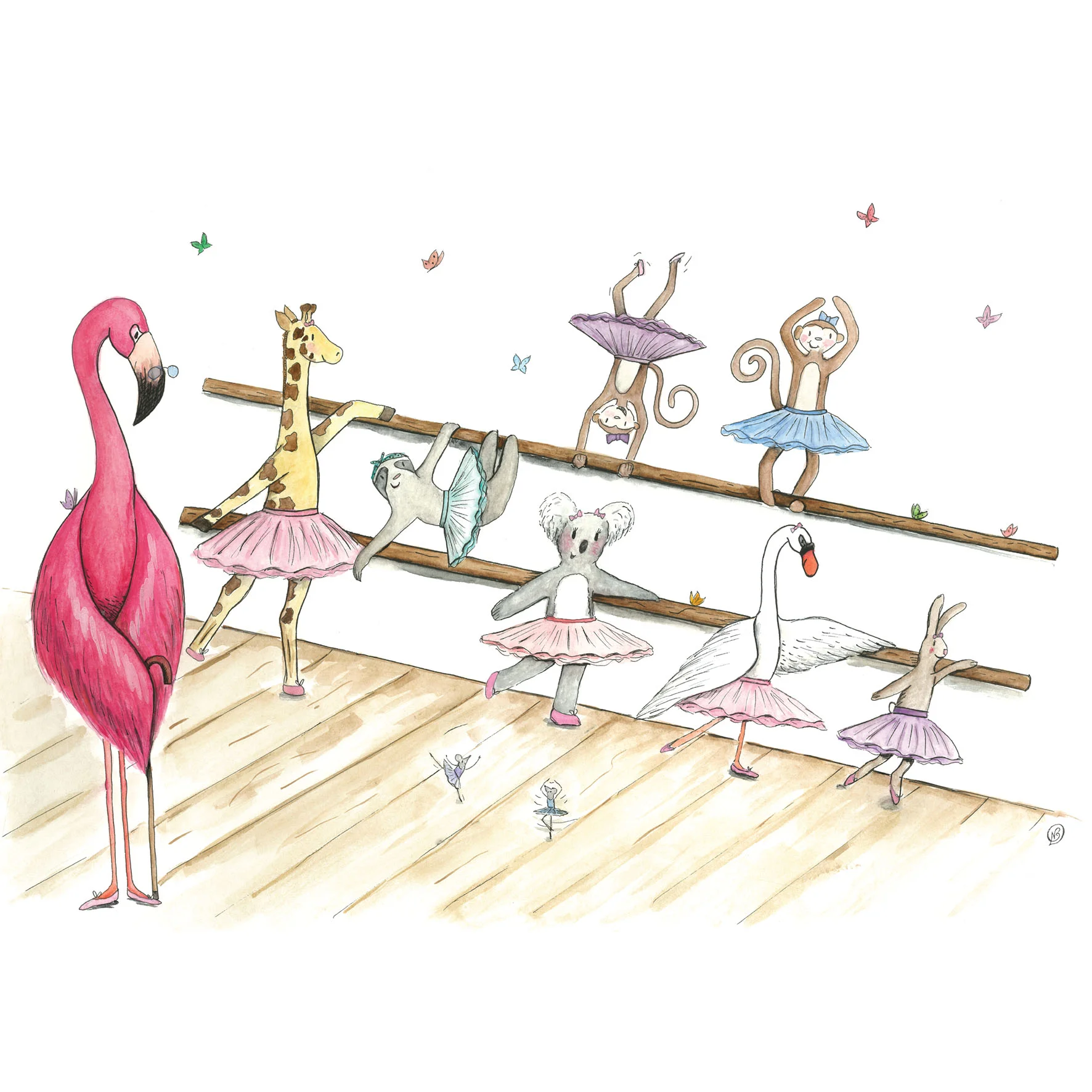 Dancing class art print